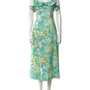 Zimmermann Floral Blue and Green Maxi Dress